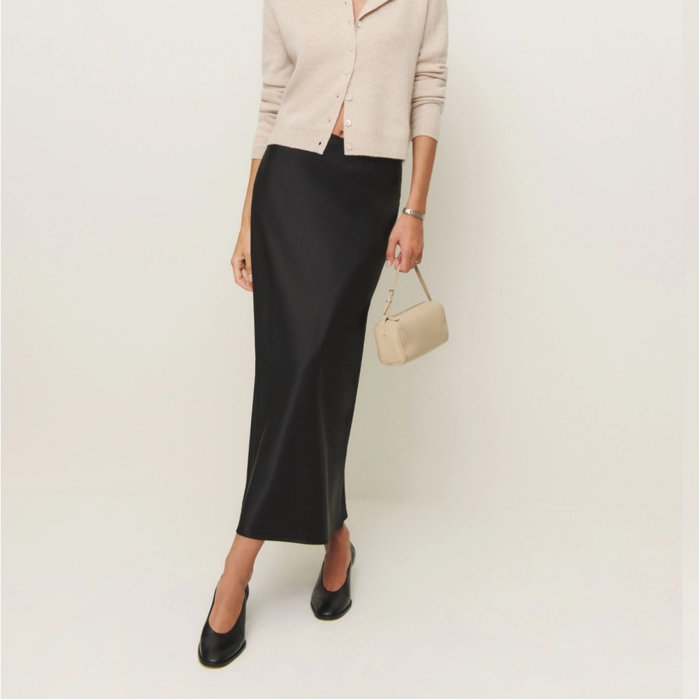 Reformation Layla Satin Skirt